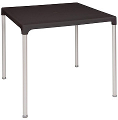  Bolero quadratischer Tisch Kunststoff schwarz 75cm 