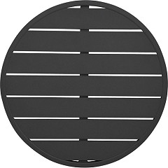  Bolero schwarze runde Aluminium Tischplatte 580mm 
