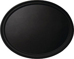  Cambro Camtread ovales Tablett schwarz 60 x 73 cm 