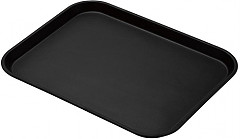  Cambro Treadlite rechteckiges rutschfestes Fiberglas-Tablett schwarz 45,7x35,5cm 