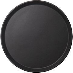  Cambro Camtread rundes rutschfestes Fiberglas Tablett schwarz 35,5cm 