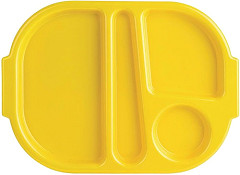  Olympia Kristallon Tabletts mit Fächern 32,2x23,6cm gelb 
