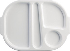  Olympia Kristallon Tabletts mit Fächern 37,5x27,8cm weiß 