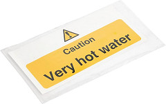  Vogue Warnschild "Caution - Very hot water" Sehr heißes Wasser 
