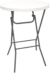  Bolero runder Klapptisch wei&szlig; 80cm 