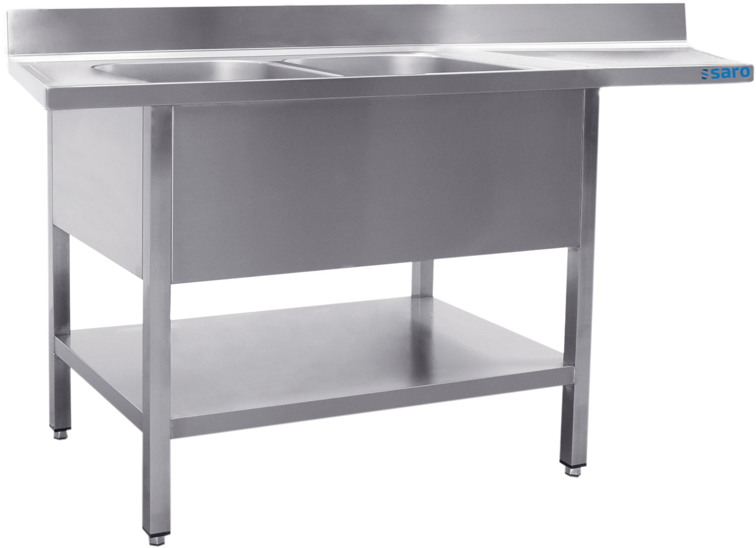  Saro Sp&uuml;lcenter 2 Becken, links - B 2000 x T 700 mm 