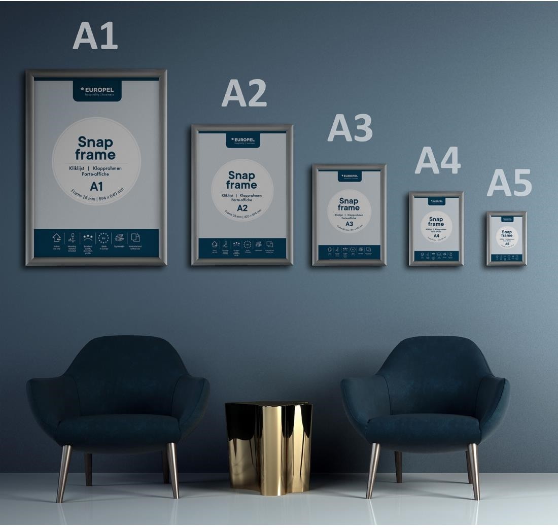 Europel Klapprahmen A1 25mm silber 