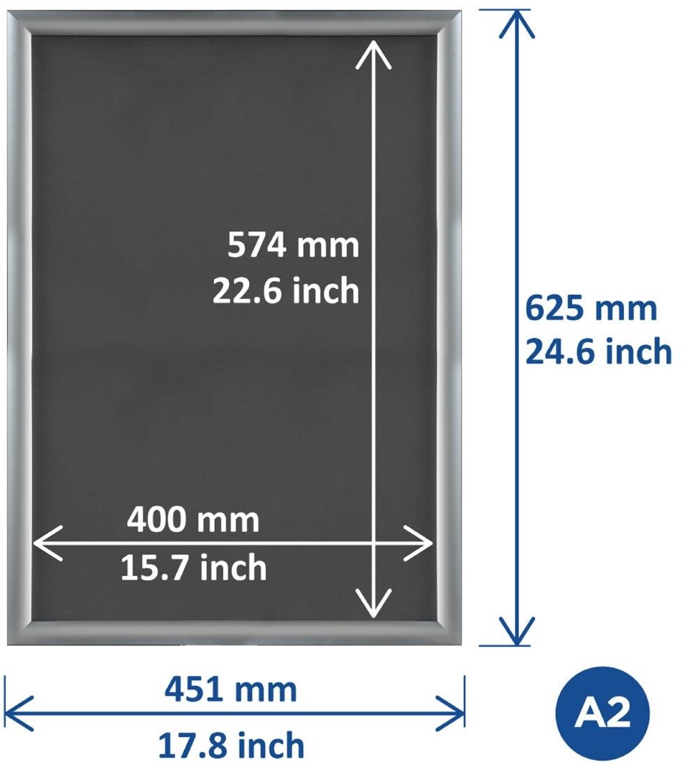  Europel Klapprahmen A2 25mm silber 