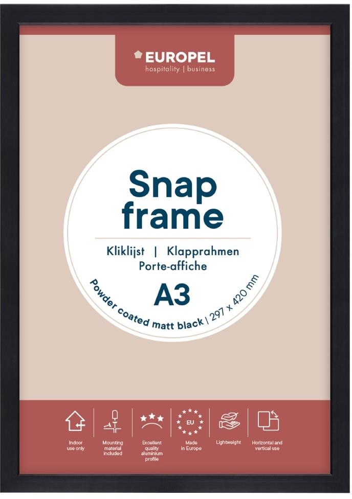  Europel Klapprahmen A3 25mm matt schwarz 