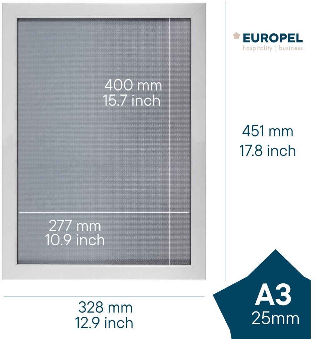  Europel Klapprahmen A3 25mm matt wei&szlig; 