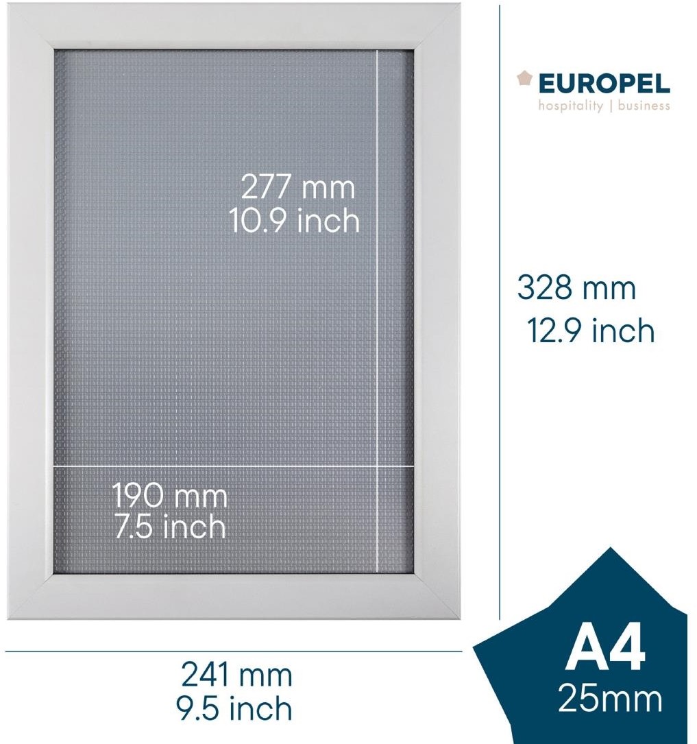  Europel Klapprahmen A4 25mm matt wei&szlig; 