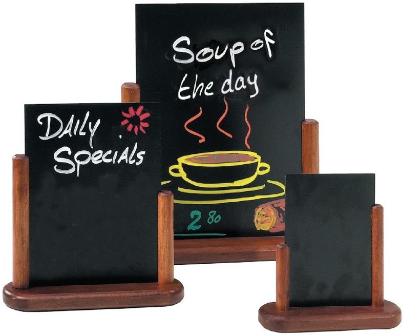  Securit Tischtafel Mahagoni A4 