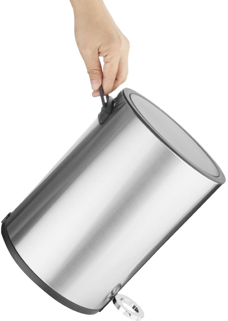  Jantex Rund Abfalleimer aus Geb&uuml;rstetem Edelstahl 6Ltr 