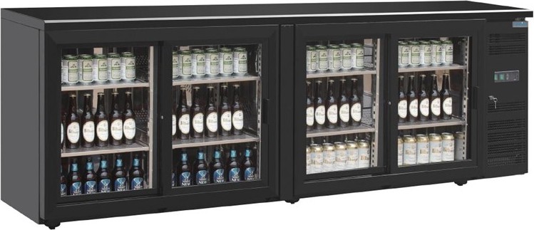  Polar Serie U 4-t&uuml;riger Bark&uuml;hlschrank 698L 