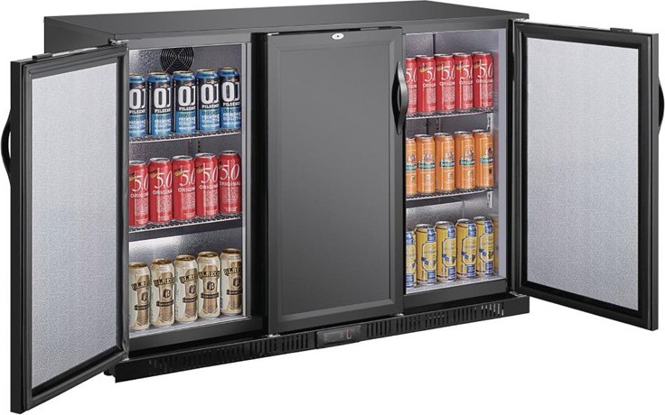  Polar G-Serie Niedriger K&uuml;hler mit drei T&uuml;ren, 320 L 