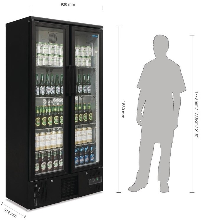  Polar Serie G Bark&uuml;hlschrank hoch 2 Klappt&uuml;ren 