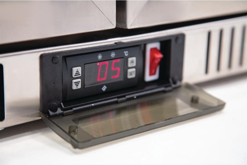 Polar Serie G Edelstahl Bark&uuml;hlschrank mit 2 Klappt&uuml;ren 208L 
