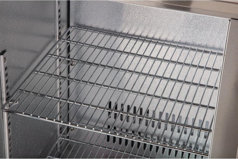  Polar Serie G Edelstahl Bark&uuml;hlschrank mit 3 Klappt&uuml;ren 330L 
