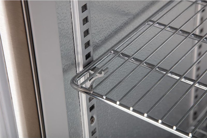  Polar Serie G Edelstahl Bark&uuml;hlschrank mit 3 Klappt&uuml;ren 330L 