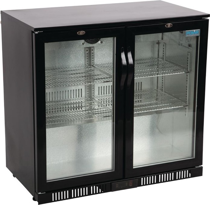  Polar Serie G Bark&uuml;hlschrank mit 2 Klappt&uuml;ren 198L 
