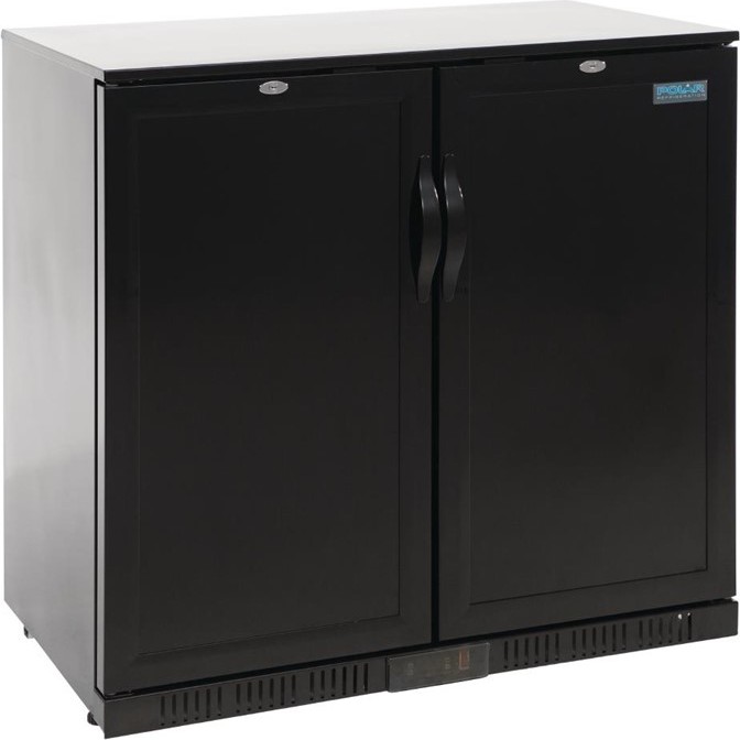  Polar Serie G Bark&uuml;hlschrank mit 2 verdeckten Klappt&uuml;ren 208L 