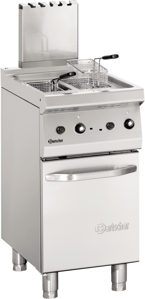  Bartscher Fritteuse Gas, 700, B400, 2x7L 