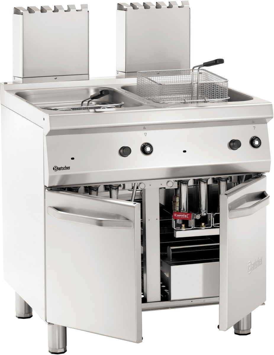  Bartscher Fritteuse Gas, 700, B800, 2x15L 