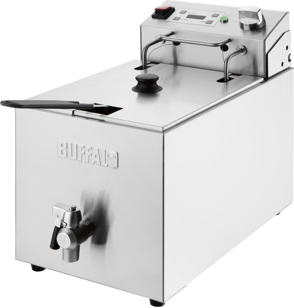  Buffalo Einzelne elektrische Fritteuse mit Timer 8Ltr 