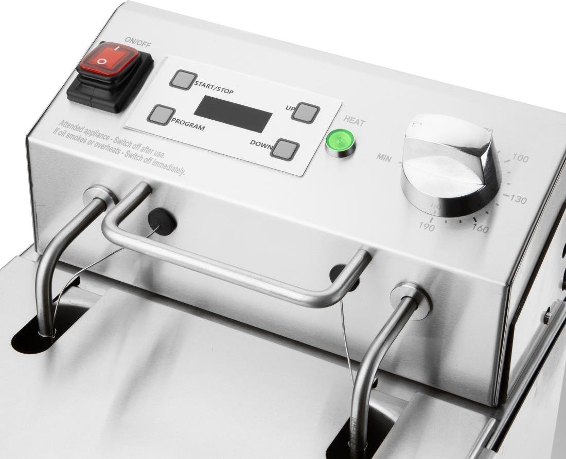  Buffalo Einzelne elektrische Fritteuse mit Timer 8Ltr 