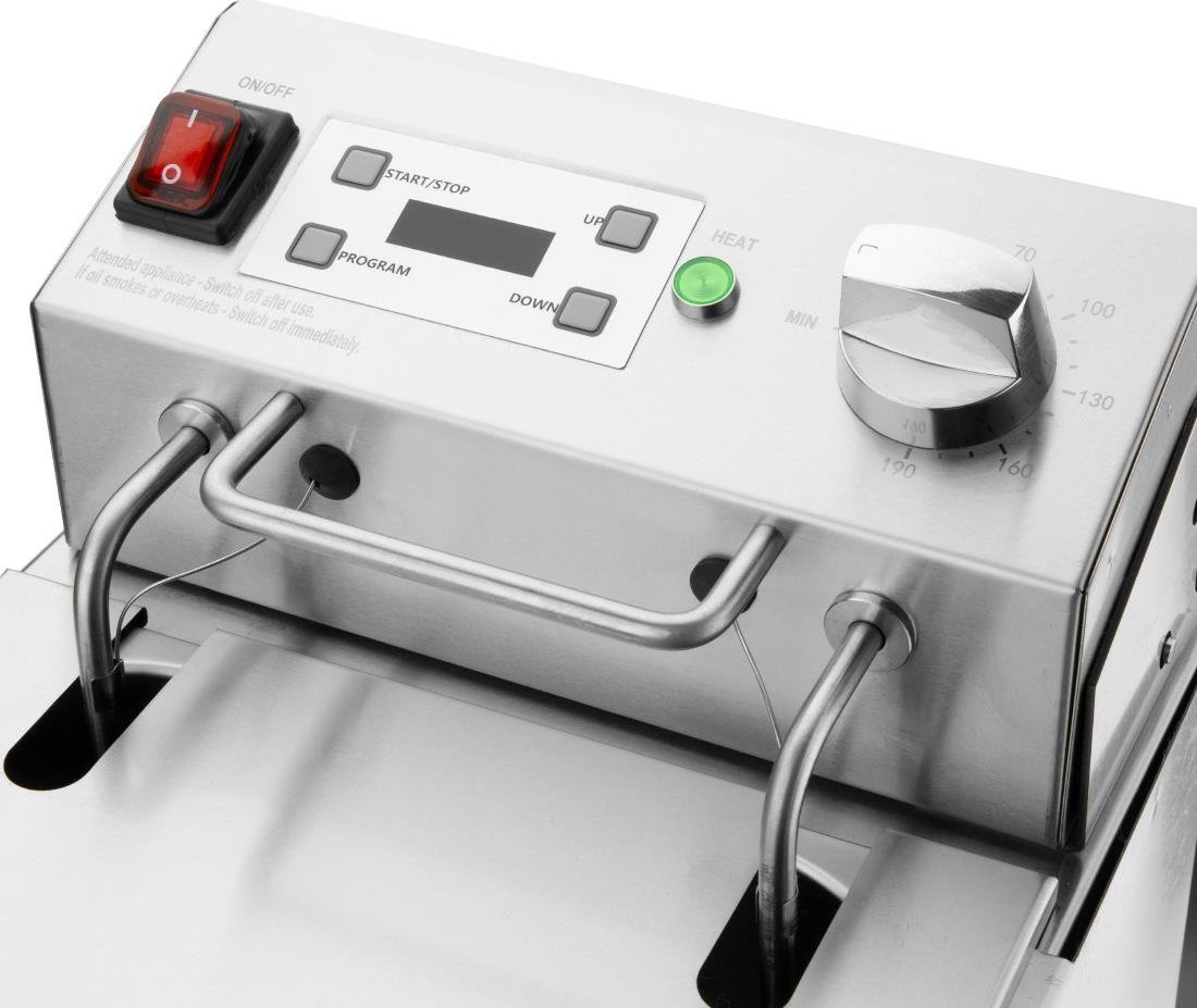  Buffalo Einzel-Elektrofritteuse mit Timer 5Ltr 