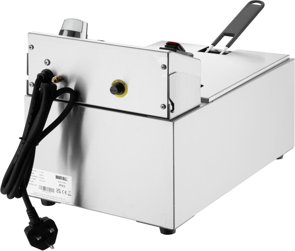  Buffalo Einzel-Elektrofritteuse mit Timer 5Ltr 