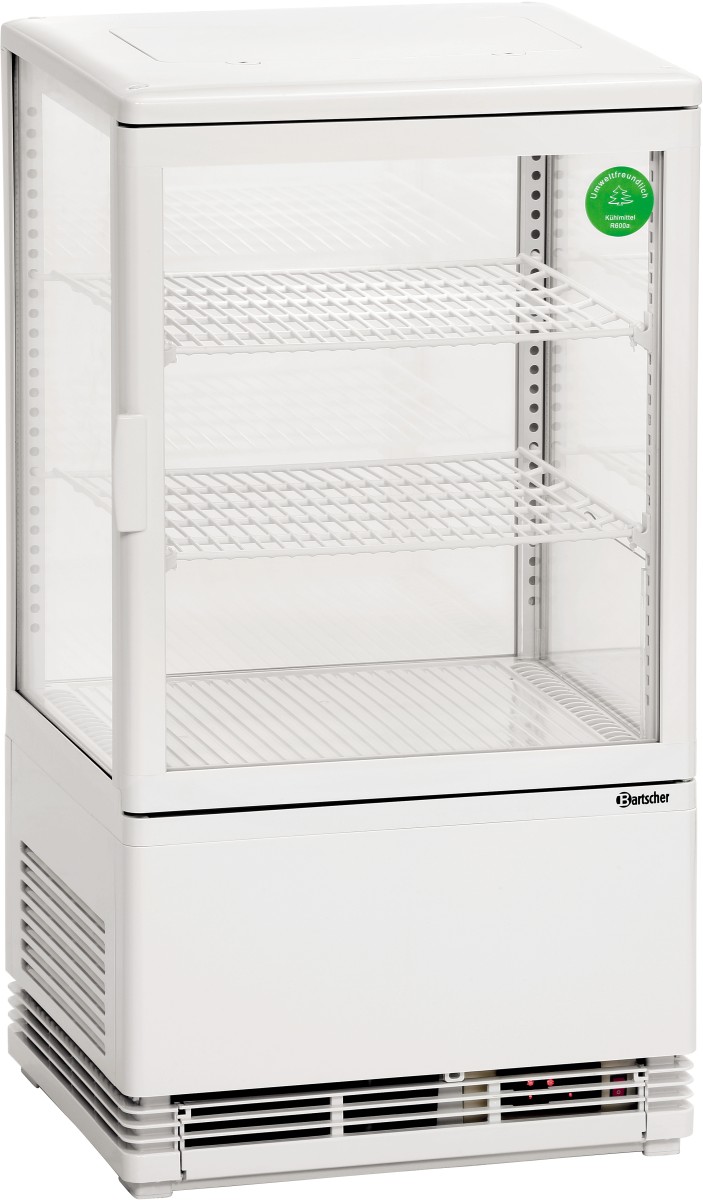  Bartscher Mini K&uuml;hlvitrine 58L, wei&szlig; 