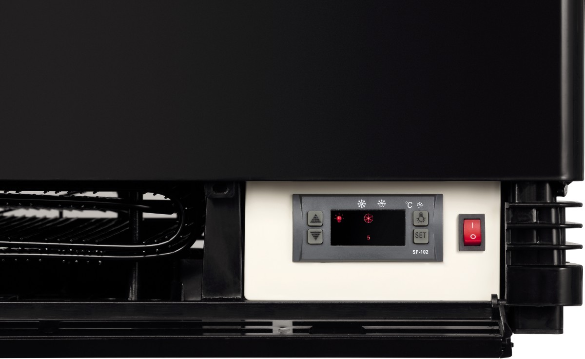  Bartscher Mini-K&uuml;hlvitrine 78L, schwarz 