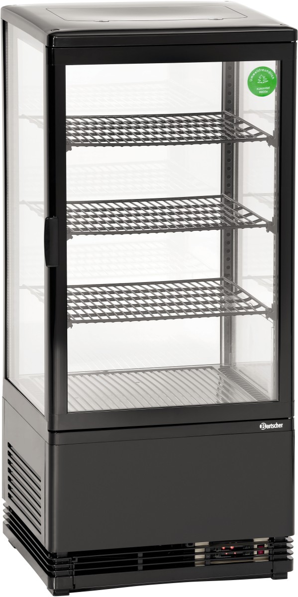  Bartscher Mini-K&uuml;hlvitrine 78L, schwarz 