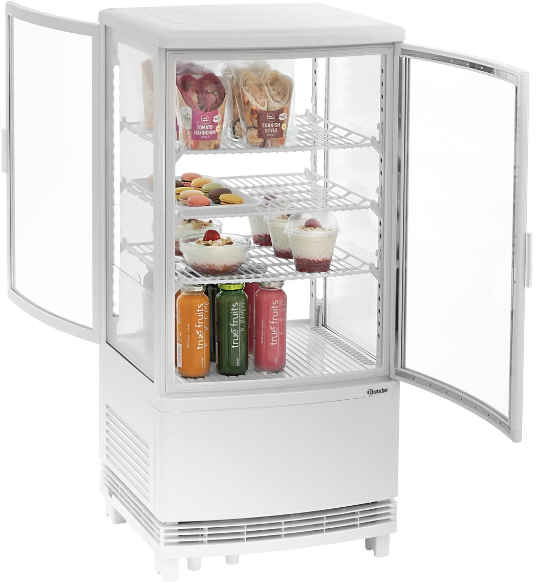  Bartscher Mini-K&uuml;hlvitrine 75L2T wei&szlig; 
