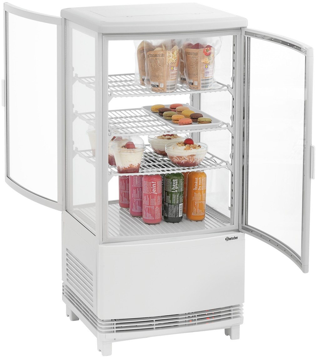  Bartscher Mini-K&uuml;hlvitrine 75L2T wei&szlig; 
