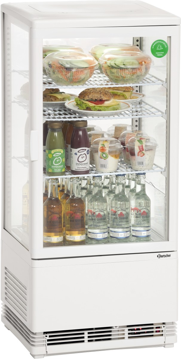  Bartscher Mini-K&uuml;hlvitrine 78L, wei&szlig; 