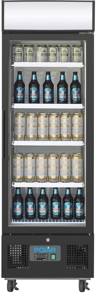  Polar G-Serie Standk&uuml;hlschrank mit Display 218Ltr Schwarz 