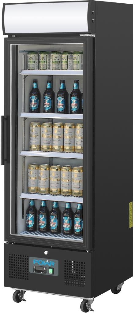  Polar G-Serie Standk&uuml;hlschrank mit Display 218Ltr Schwarz 