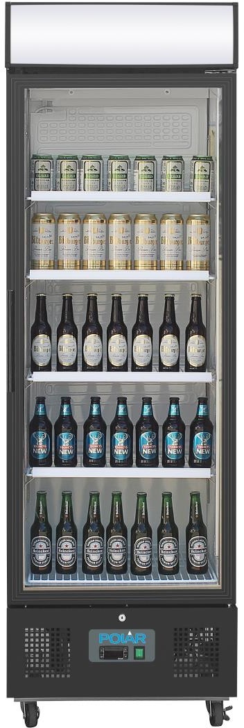  Polar G-Serie Standk&uuml;hlschrank mit Display 368Ltr Schwarz 