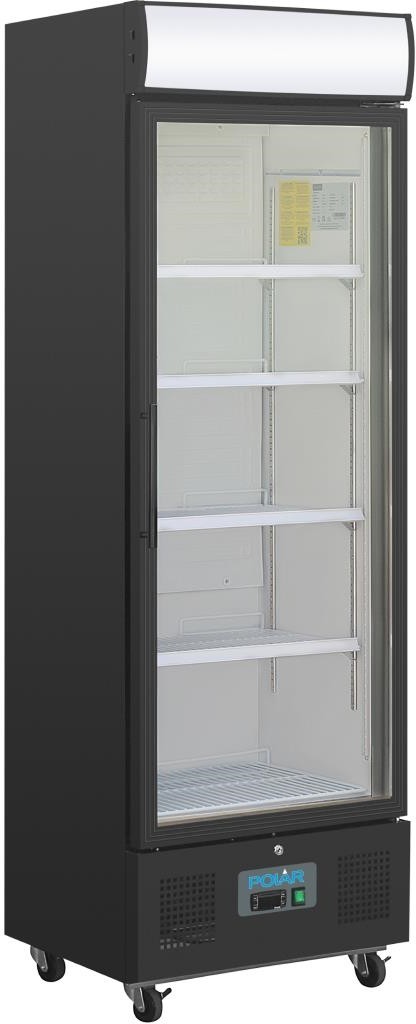  Polar G-Serie Standk&uuml;hlschrank mit Display 368Ltr Schwarz 