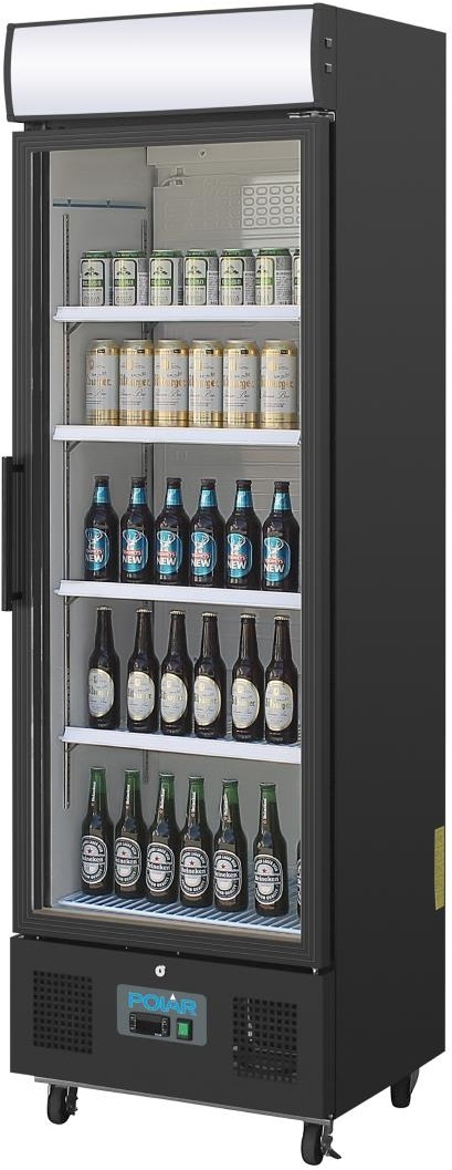  Polar G-Serie Standk&uuml;hlschrank mit Display 368Ltr Schwarz 