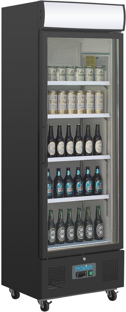  Polar G-Serie Standk&uuml;hlschrank mit Display 368Ltr Schwarz 