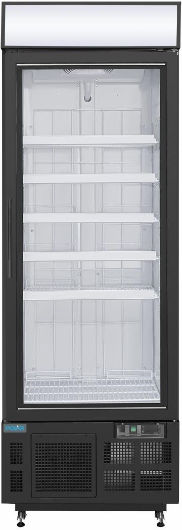  Polar G-Serie Gefrierschrank mit Sichtfenster 412Ltr Schwarz 