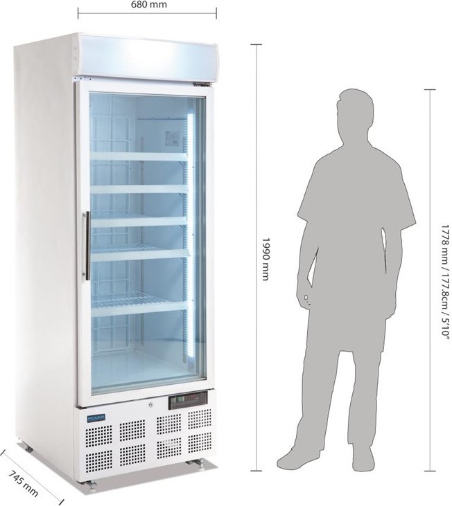  Polar Serie G Display Gefrierschrank 412 Liter 