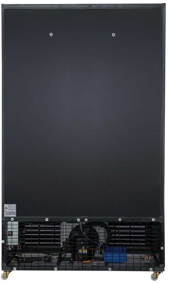  Polar G-Serie K&uuml;hlvitrine mit Schwenkt&uuml;r und Leuchtkasten 950Ltr Schwarz 