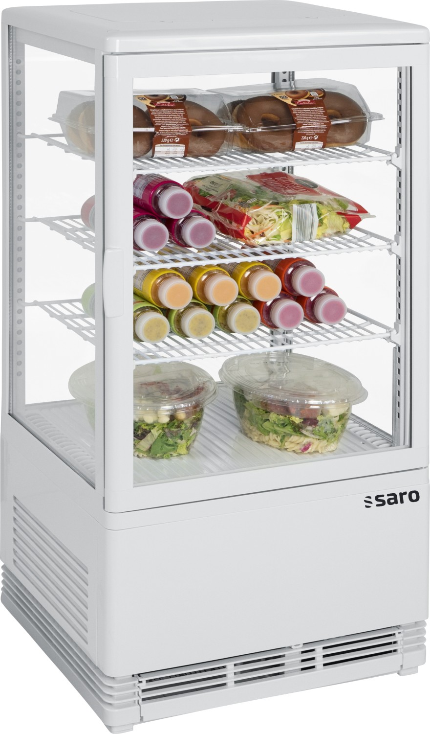  Saro Mini-Umluftkühlvitrine SC 70 weiß 