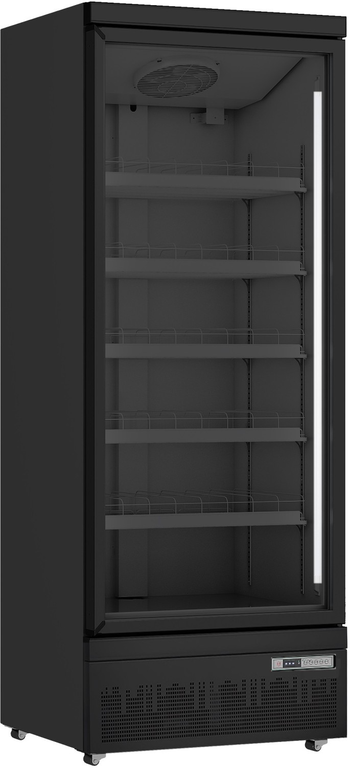  Saro K&uuml;hlschrank mit Glast&uuml;r,  Modell GTK 600 PRO - schwarz 