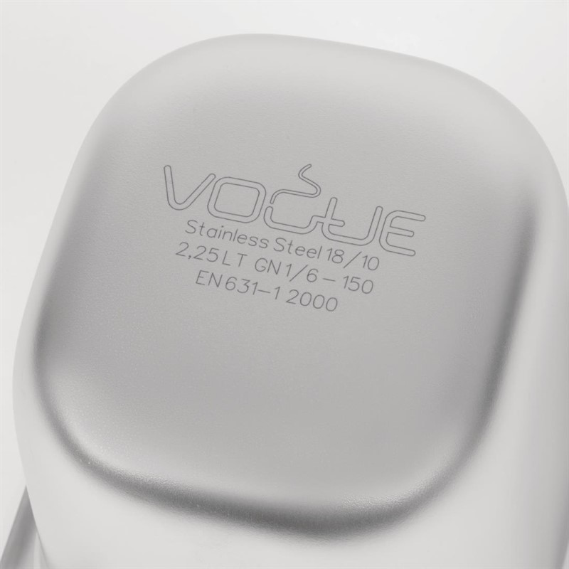  Vogue GN-Beh&auml;lter 1/6 Edelstahl 150mm 