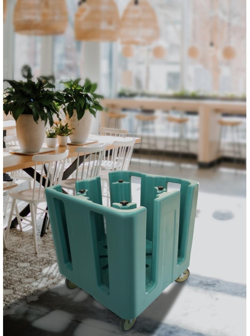  Cambro Compact Verstellbarer Geschirrkorb Schieferblau 